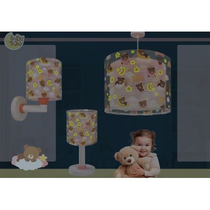 Dalber 41579S - Kinder-Wandleuchte BABY TEDDY 1xE27/15W/230V rosa