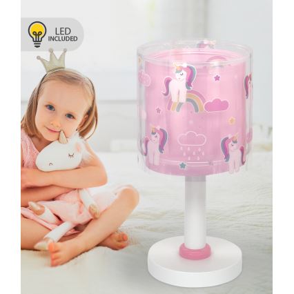 Dalber 41591N - LED-Kinderlampe UNICORNS 1xG4/4W/230V rosa