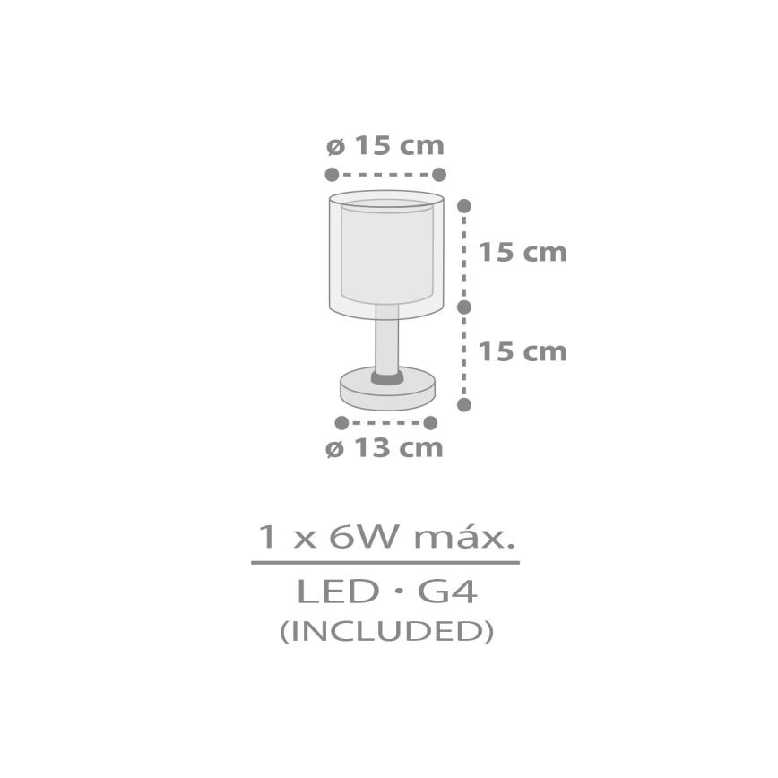 Dalber 41761E - LED-Kinderlampe KAWAII FRIENDS 1xG4/4W/230V grau