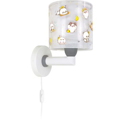 Dalber 41769E - Kinder-Wandleuchte KAWAII FRIENDS 1xE27/15W/230V grau