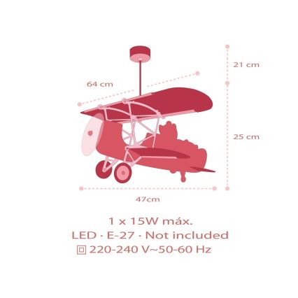 Dalber 54572 - Kinder-Deckenleuchte LITTLE TEDDY 1xE27/15W/230V