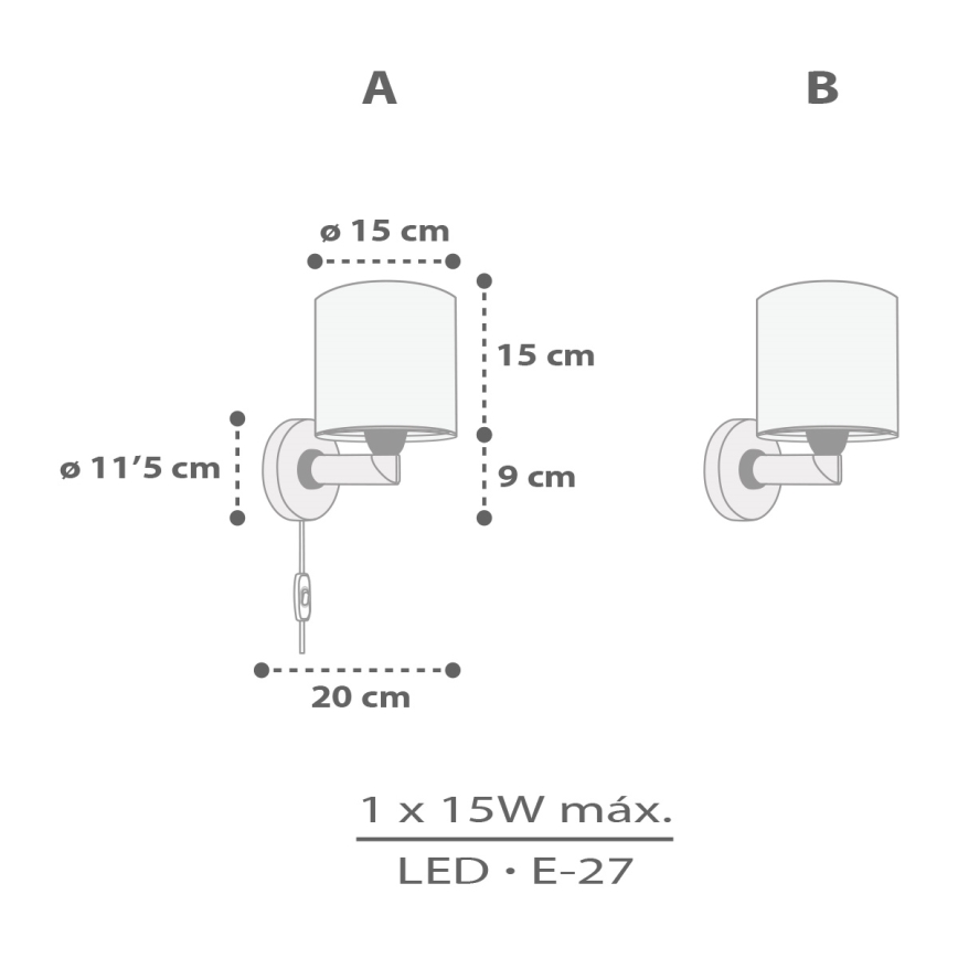 Dalber 60629 - Kinder-Wandleuchte RHICO AND CROCO 1xE27/15W/230V