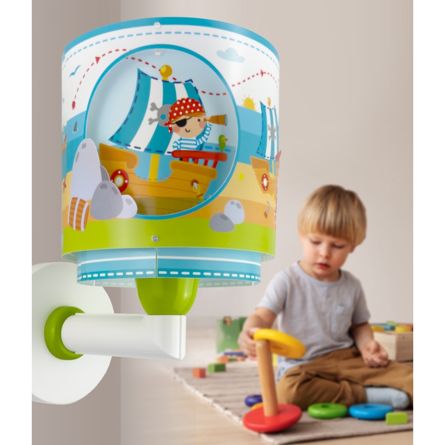 Dalber 60659 - Kinder-Wandleuchte PIRAT ISLAND 1xE27/15W/230V
