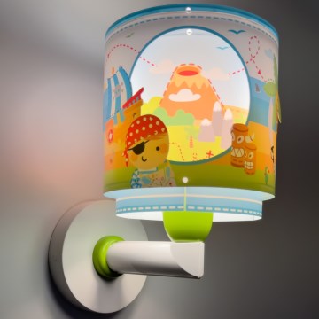 Dalber 60659 - Kinder-Wandleuchte PIRATE ISLAND 1xE27/15W/230V