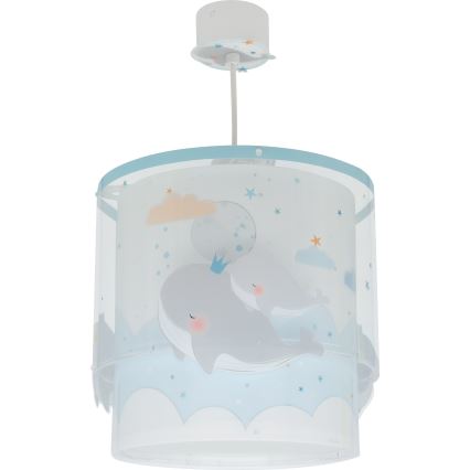 Dalber 61172T - Kinder-Hängelampe WHALE DREAMS 1xE27/15W/230V blau