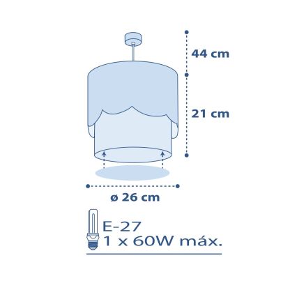 Dalber 61232T - Kinderleuchte MOON 1xE27/60W/230V