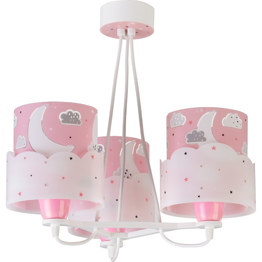 Dalber 61237S - Kinderleuchte MOON 3xE27/60W/230V
