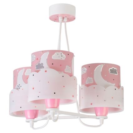 Dalber 61237S - Kinderleuchte MOON 3xE27/60W/230V