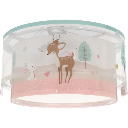 Dalber 61276 - Kinder-Deckenleuchte LOVING DEER 2xE27/15W/230V