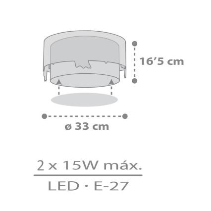 Dalber 61276 - Kinder-Deckenleuchte LOVING DEER 2xE27/15W/230V