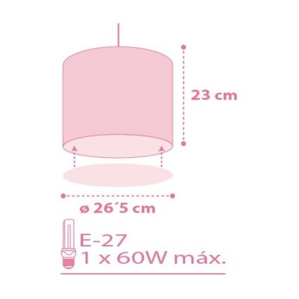 Dalber 62002S - Hängeleuchte für Kinder COLORS 1xE27/60W/230V