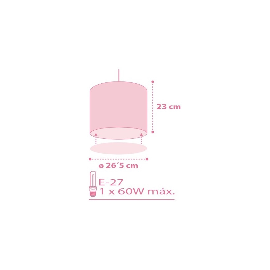 Dalber 62002S - Hängeleuchte für Kinder COLORS 1xE27/60W/230V