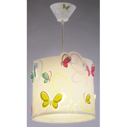 Dalber 62142 - Kinder-Kronleuchter BUTTERFLY 1xE27/60W/230V