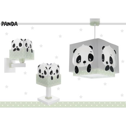 Dalber 63161H - Kinderlampe PANDA 1xE14/40W/230V grün