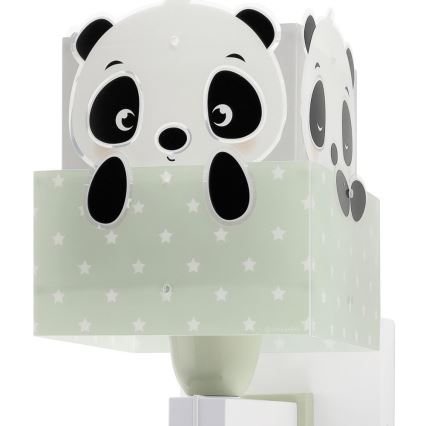 Dalber 63169H - Kinder-Wandleuchte PANDA 1xE27/60W/230V grün