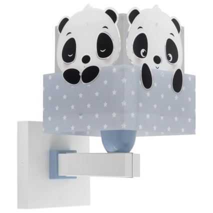 Dalber 63169T - Kinder-Wandleuchte PANDA 1xE27/60W/230V blau