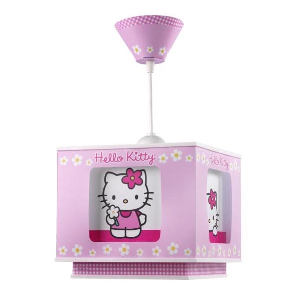 Dalber 63252 - Kinder Kronleuchter HELLO KITTY 1xE27/60W/230V