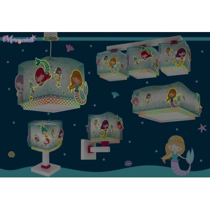 Dalber 63449 - Kinder-Wandleuchte MERMAIDS 1xE27/60W/230V