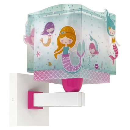 Dalber 63449 - Kinder-Wandleuchte MERMAIDS 1xE27/60W/230V