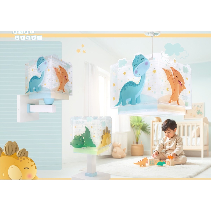 Dalber 63452 - Kinder-Deckenleuchte BABY DINOS 1xE27/15W/230V, farbenfroh