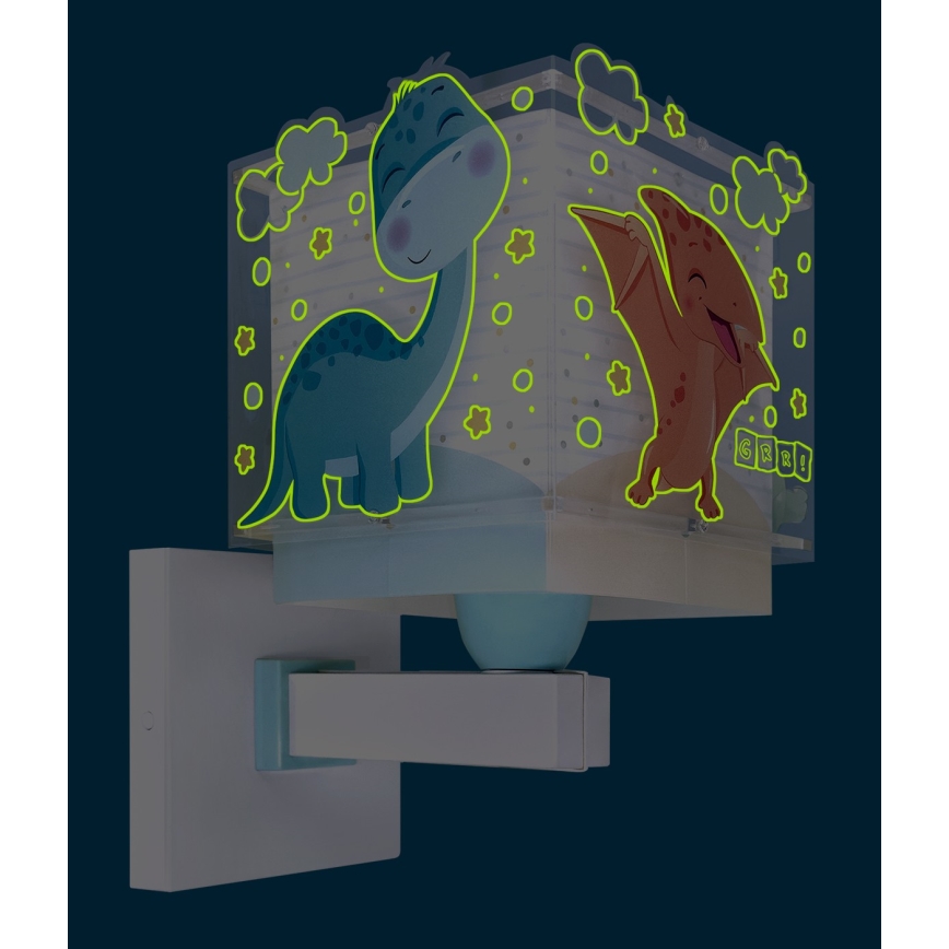 Dalber 63459 - Kinder-Wandleuchte BABY DINOS 1xE27/15W/230V farbenfroh