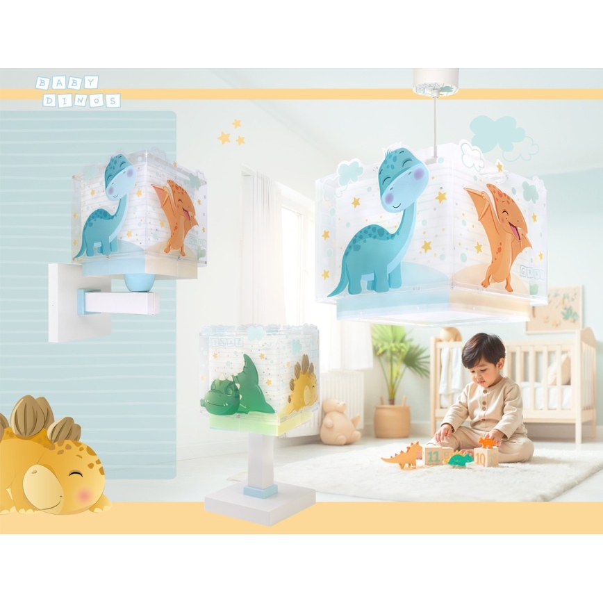 Dalber 63459 - Kinder-Wandleuchte BABY DINOS 1xE27/15W/230V farbenfroh