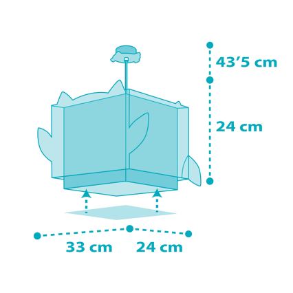 Dalber 64392 - Kinder-Kronleuchter LITTLE OWL 1xE27/60W/230V