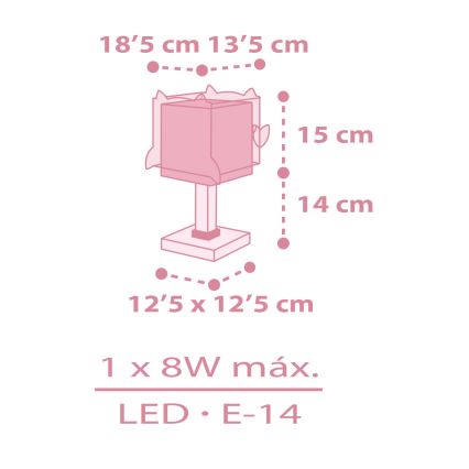 Dalber 64481 -  Kleine Kinderleuchte LITTLE FRIENDS 1xE14/8W/230V