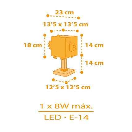 Dalber 64641 - Kinderlampe LITTLE CHICKEN 1xE14/8W/230V