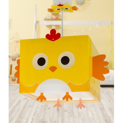 Dalber 64642 - Kinder-Hängelampe LITTLE CHICKEN 1xE27/15W/230V