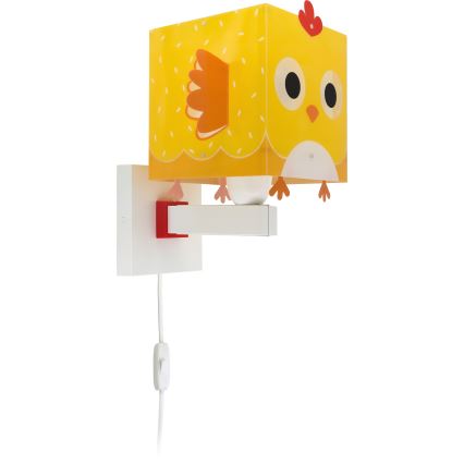 Dalber 64649 - Kinder-Wandleuchte LITTLE CHICKEN 1xE27/15W/230V