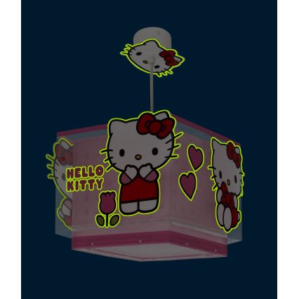 Dalber 73262 - Kinder-Deckenleuchte HELLO KITTY 1xE27/15W/230V rosa
