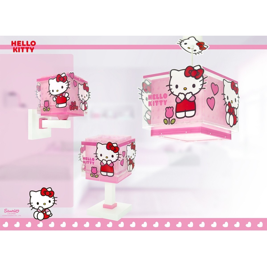 Dalber 73269 - HELLO KITTY Kinder-Wandleuchte 1xE27/15W/230V rosa