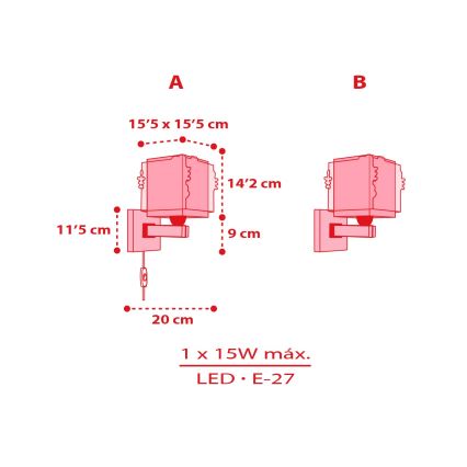 Dalber 73269 - HELLO KITTY Kinder-Wandleuchte 1xE27/15W/230V rosa