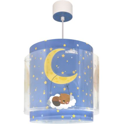 Dalber 76632 - Kinder-Pendelleuchte MOON DREAMS 1xE27/15W/230V blau