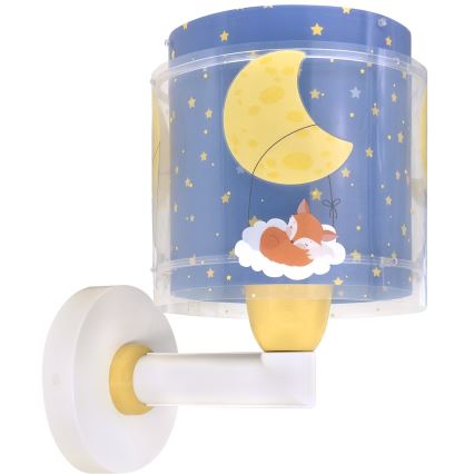 Dalber 76639 - Kinder-Wandleuchte MOON DREAMS 1xE27/15W/230V blau