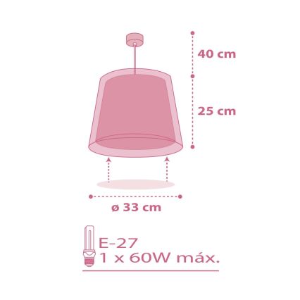 Dalber 81172S - Kinderleuchte DREAM FLOWERS 1xE27/60W/230V