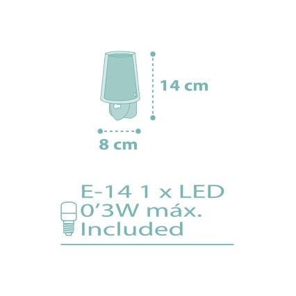 Dalber 81175H - LED-Steckdosenleuchte DREAM FLOWERS 1xE14/0,5W/230V