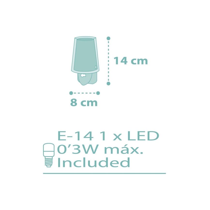 Dalber 81175H - LED-Steckdosenleuchte DREAM FLOWERS 1xE14/0,5W/230V