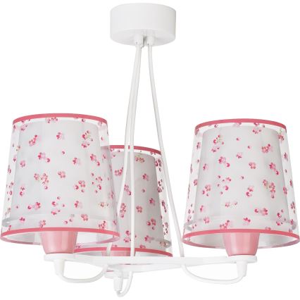 Dalber 81177S - Kinderleuchte DREAM FLOWERS 3xE27/60W/230V