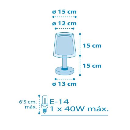 Dalber 81191T - Kinderlampe LIGHT FEELING 1xE14/40W/230V