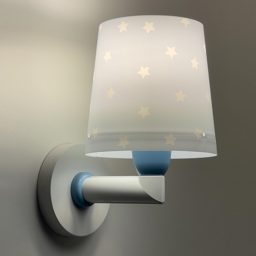 Dalber 82219T - Kinder-Wandleuchte STAR LIGHT 1xE27/60W/230V blau