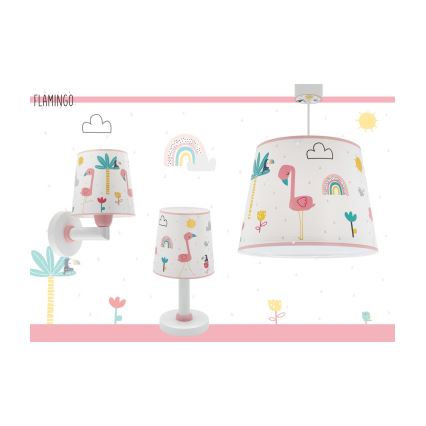 Dalber 82462 - Hängeleuchte für Kinder FLAMINGO 1xE27/15W/230V