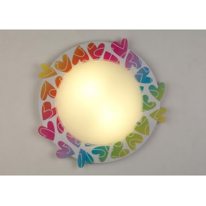 Dalber D-41186 - Kinderleuchte CUORE 2xE27/40W/230V