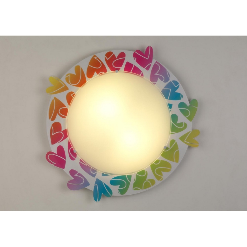 Dalber D-41186 - Kinderleuchte CUORE 2xE27/40W/230V