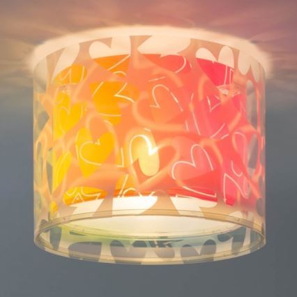 Dalber D-41187 - Kinderleuchte CUORE 1xE27/60W/230V