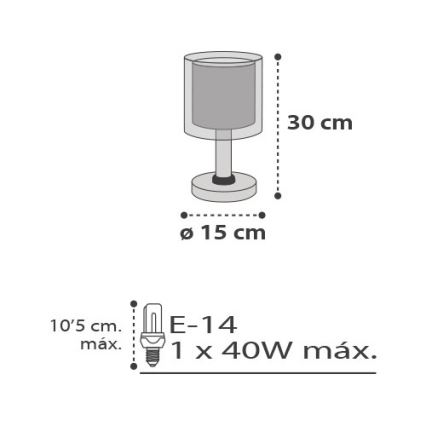 Dalber D-41411E - Kinder-Tischlampe CLOUDS 1xE14/40W/230V