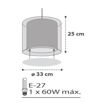 Dalber D-41412E - Kinder-Kronleuchter CLOUDS 1xE27/60W/230V