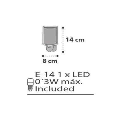 Dalber D-41415E - LED-Stecklampe CLOUDS 1xE14/0,5W/230V