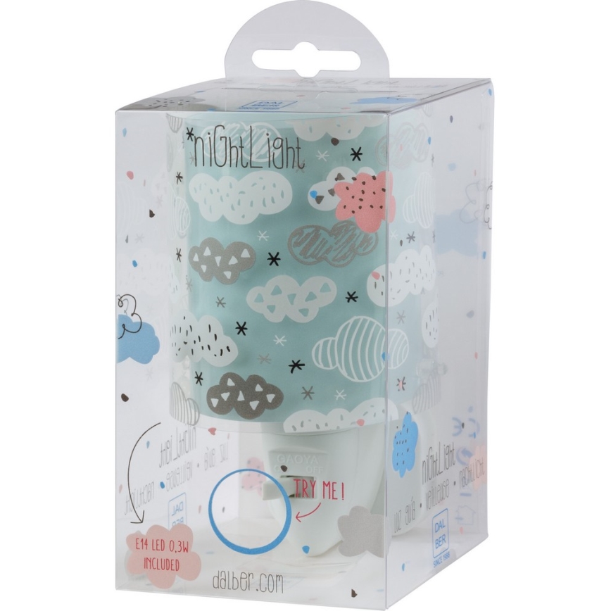 Dalber D-41415H - LED Kinder-Nachtleuchte CLOUDS 1xLED/0,3W/230V